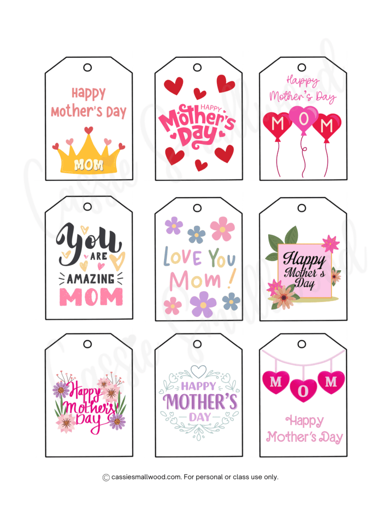 36 CUTE Mother s Day Tags FREE Printables Cassie Smallwood
