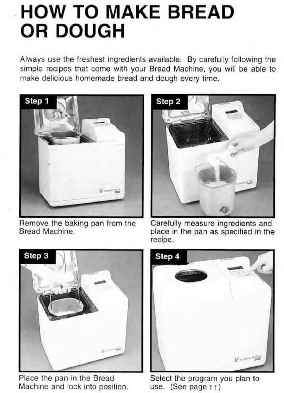 Welbilt Bread Machine Recipe Book Printable
