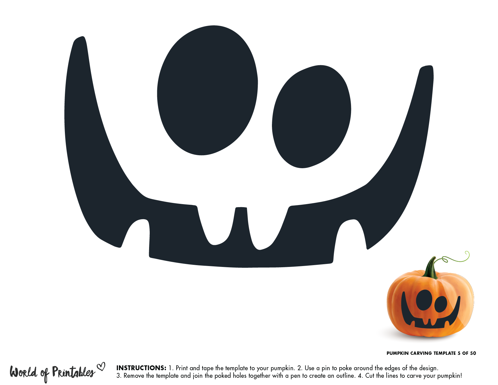 Halloween Pumpkin Carving Stencils Printable