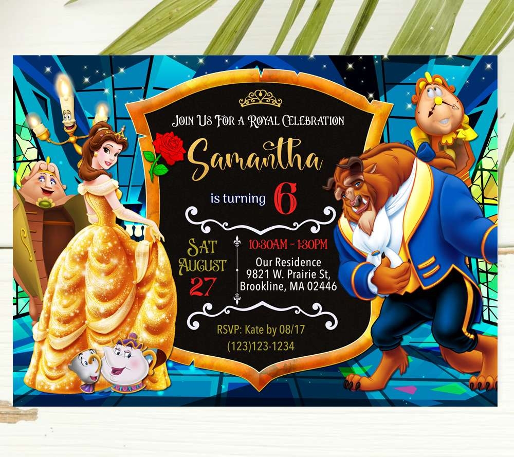 Beauty And The Beast Invitation Edit Online Instant Download