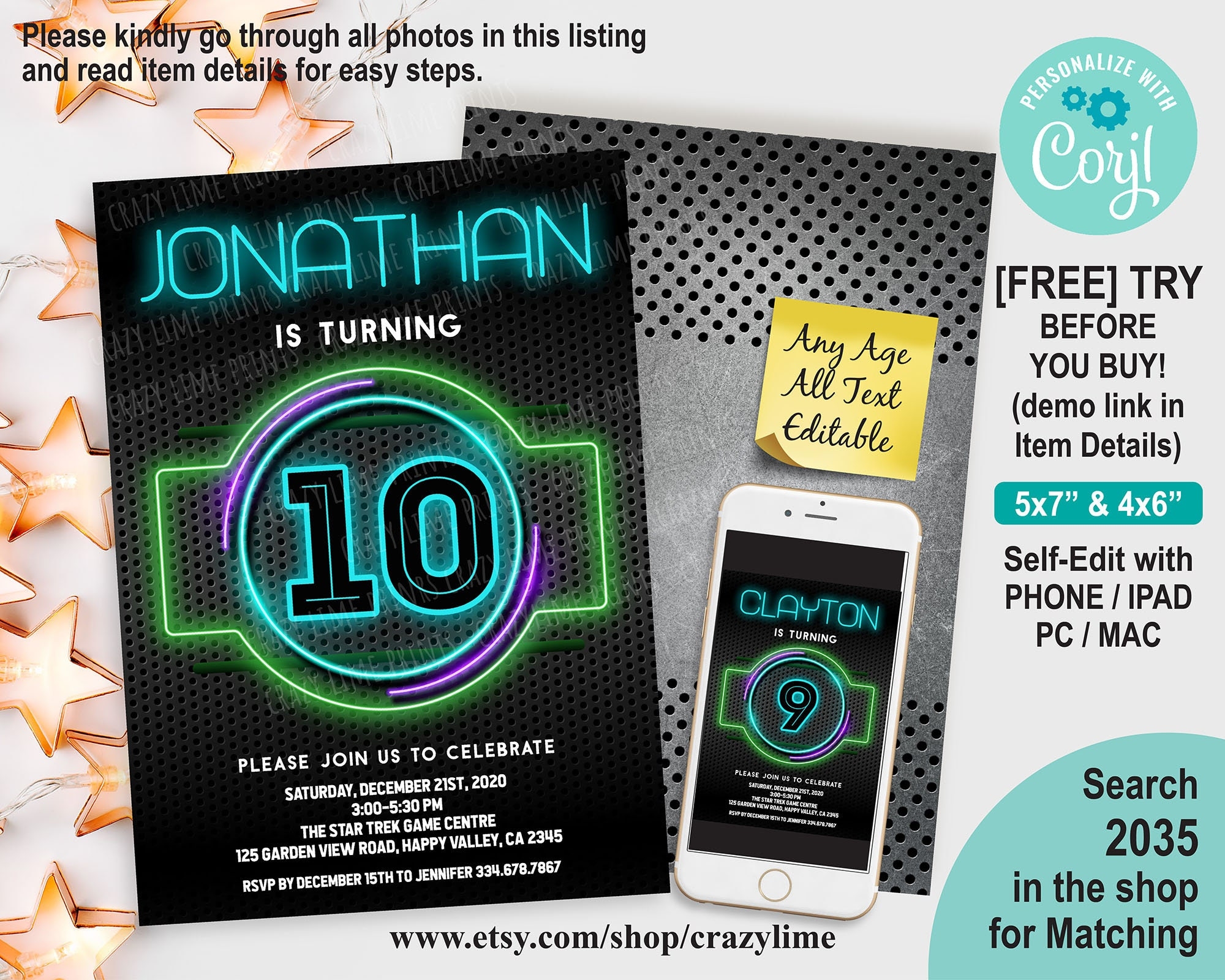 Free Printable 10 Year Old Birthday Invitations