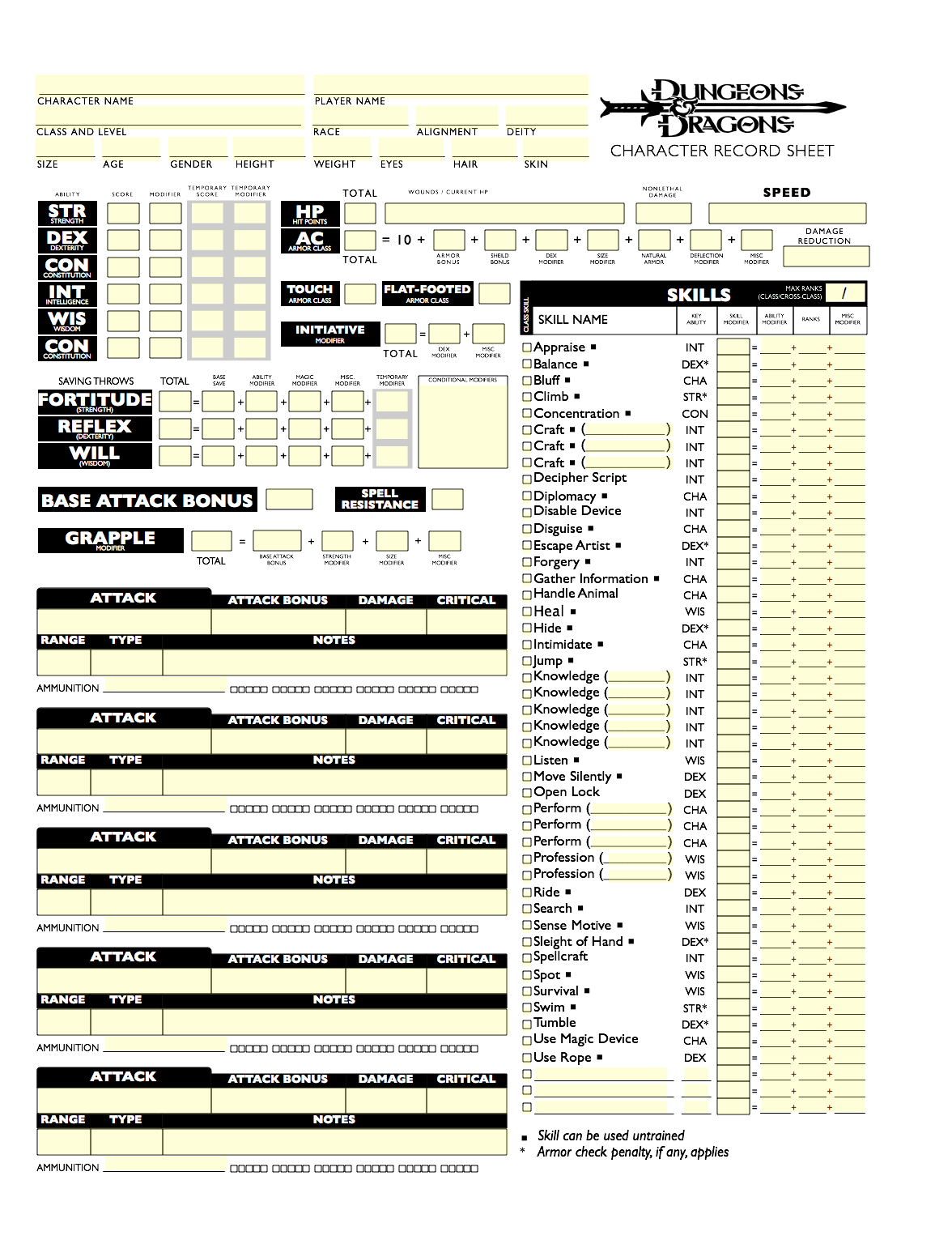 Character Sheet Dnd Character Sheet Character Sheet Template