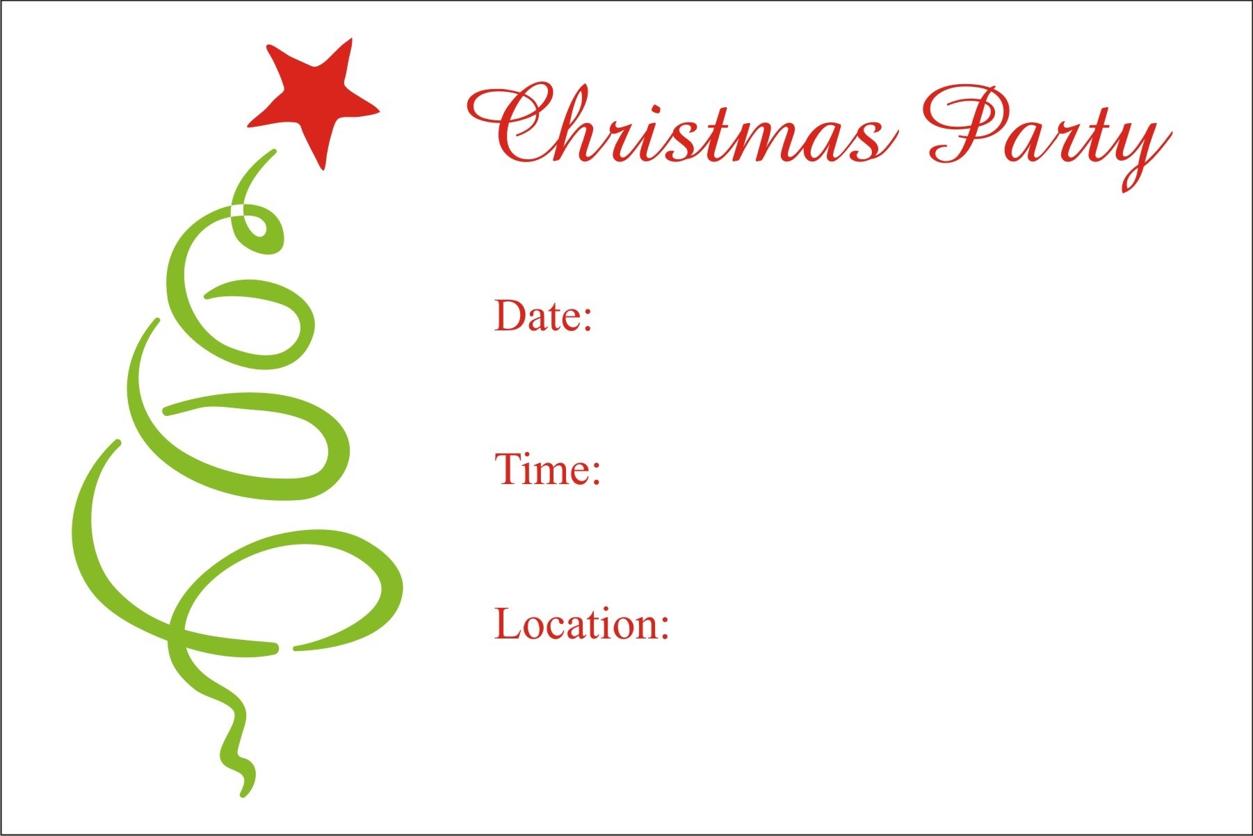 Christmas Party Free Printable Holiday Invitation Personalized Worksheets Library
