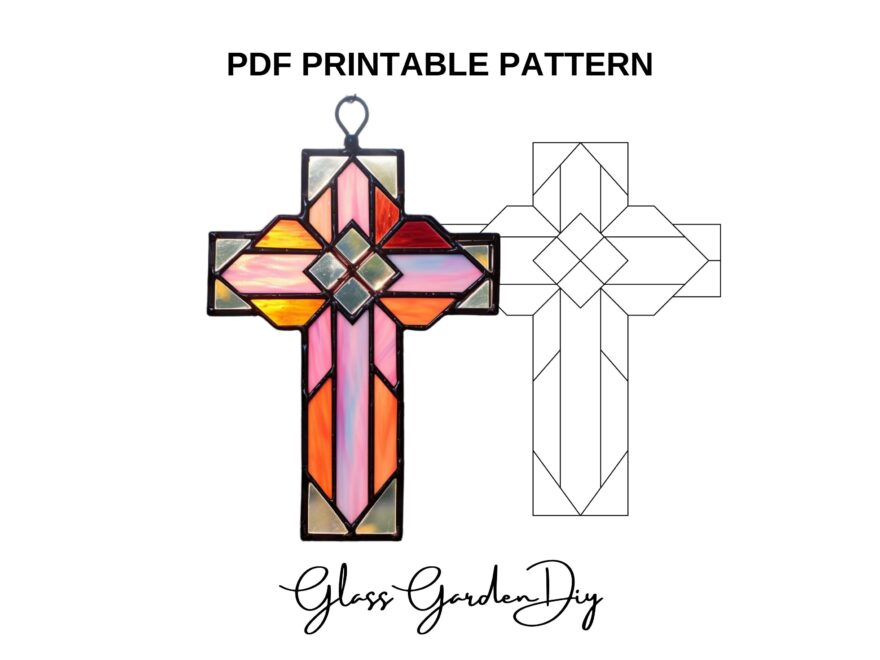 Cross Christian Symbol Ornament Stained Glass Pattern PDF PNG Printable Digital Download Etsy