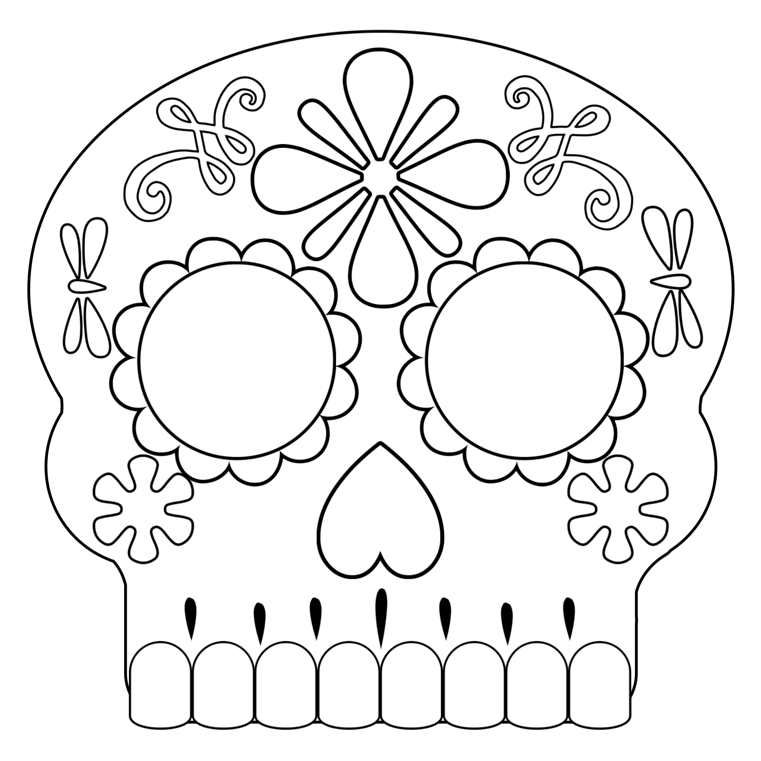Printable Day Of The Dead Masks