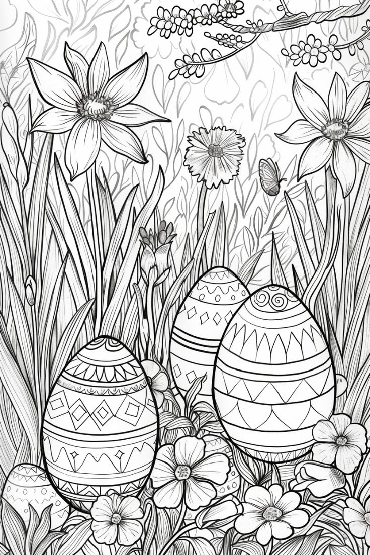 Easter Egg Coloring Pages Free Printable