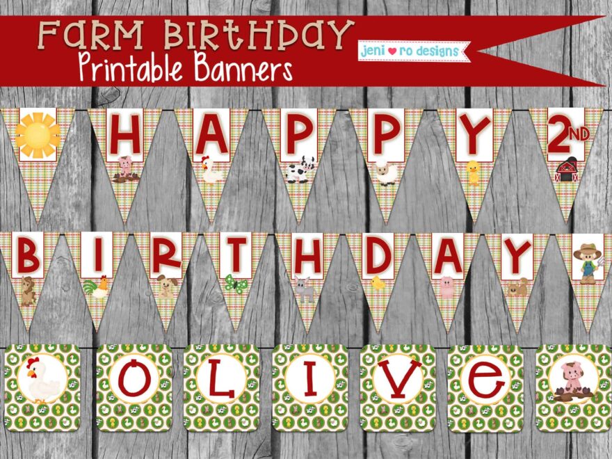 Farm Birthday Party Printable Invitation