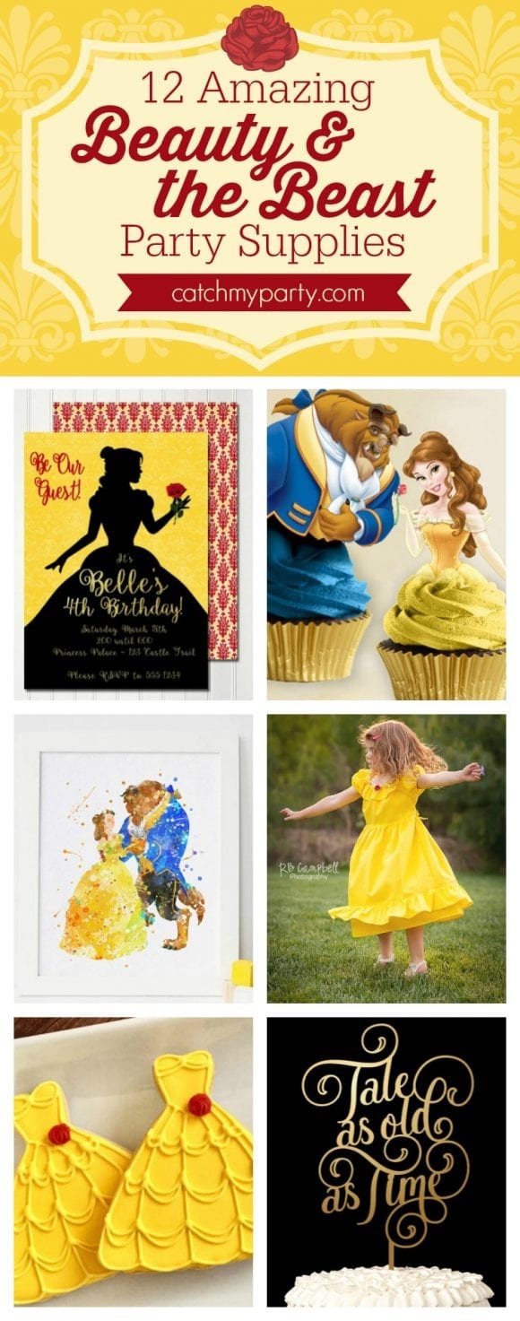 Free Beauty And The Beast Printables For Birthday Parties The Catch My Party Blog