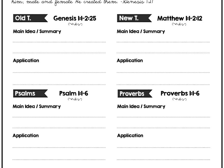 Free Bible Study Printables