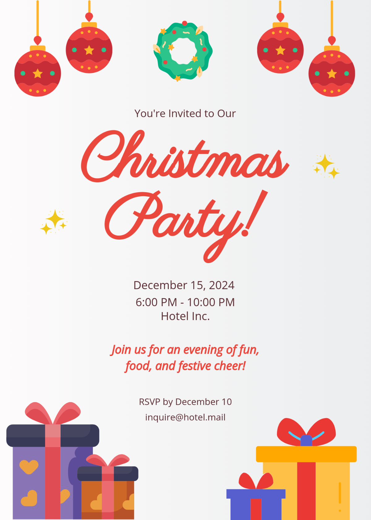 Free Printable Christmas Lunch Invites Clip Art