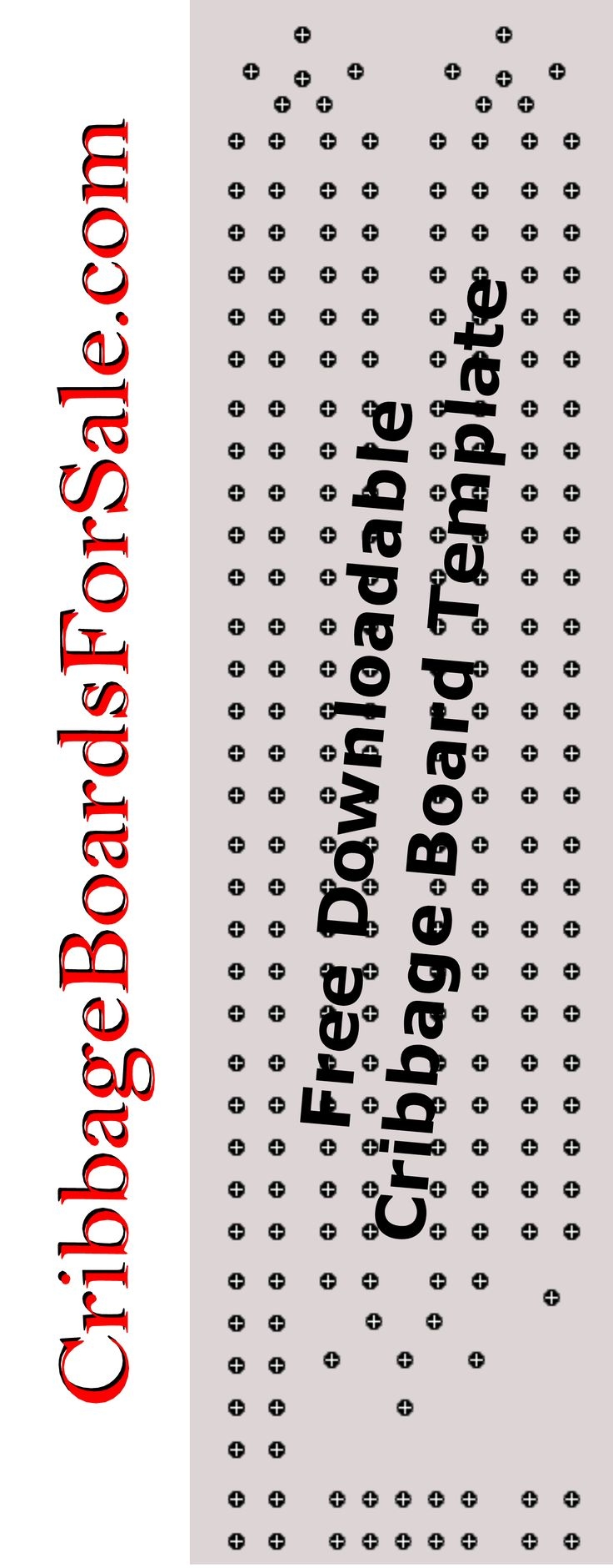 Free Cribbage Board Template