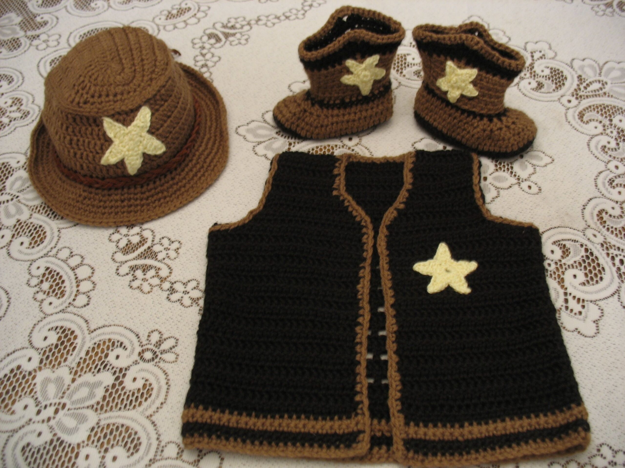 Free Crochet Baby Cowboy Vest Pattern Sale