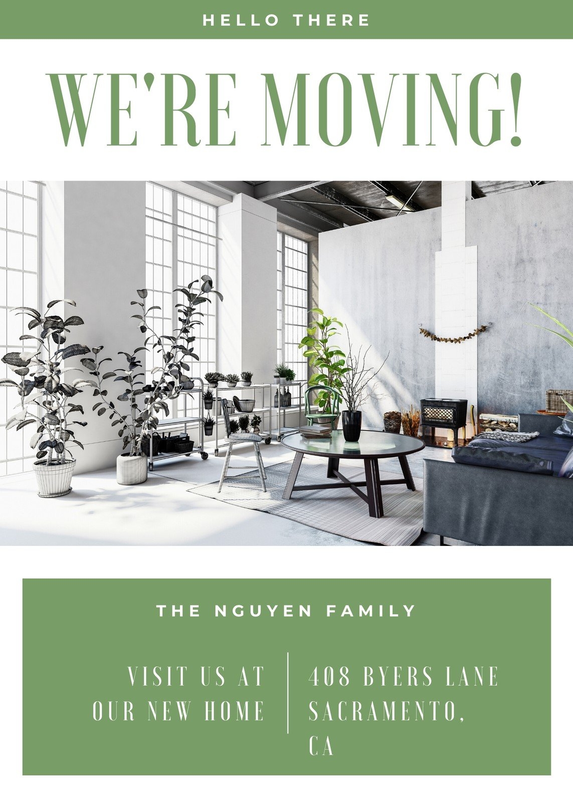 Free Custom Printable Moving Announcement Templates Canva