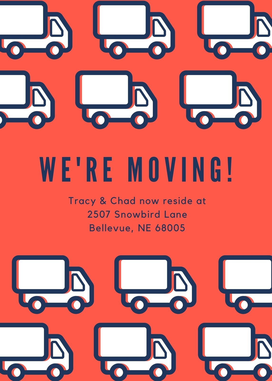 Free Custom Printable Moving Announcement Templates Canva