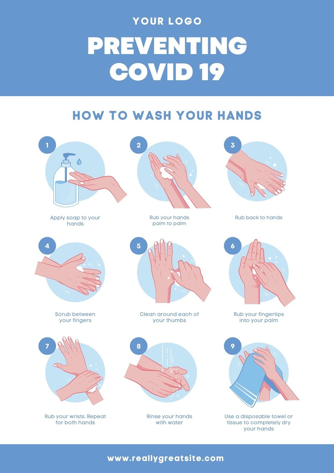 Free Customizable Handwashing Poster Templates Canva