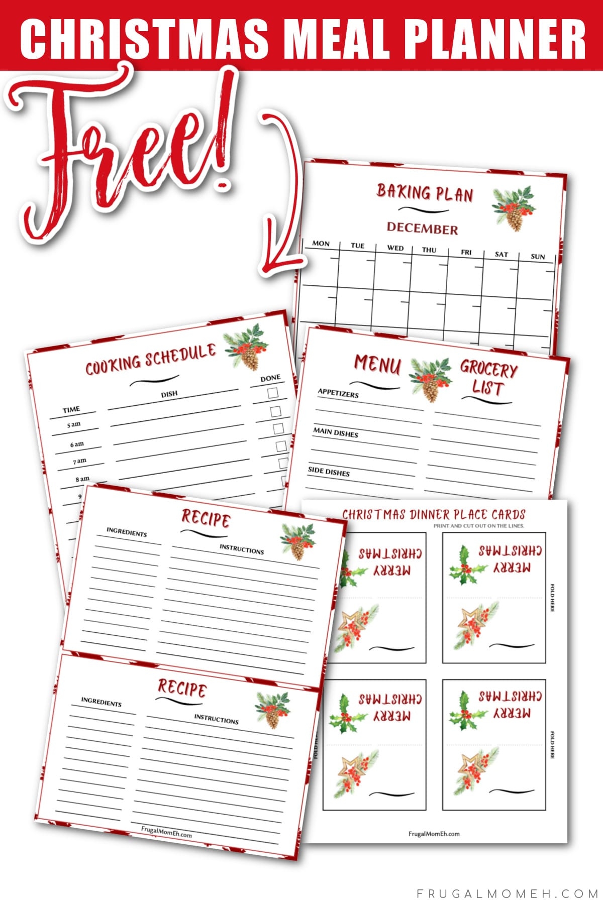 Free Printable Holiday Menu Template