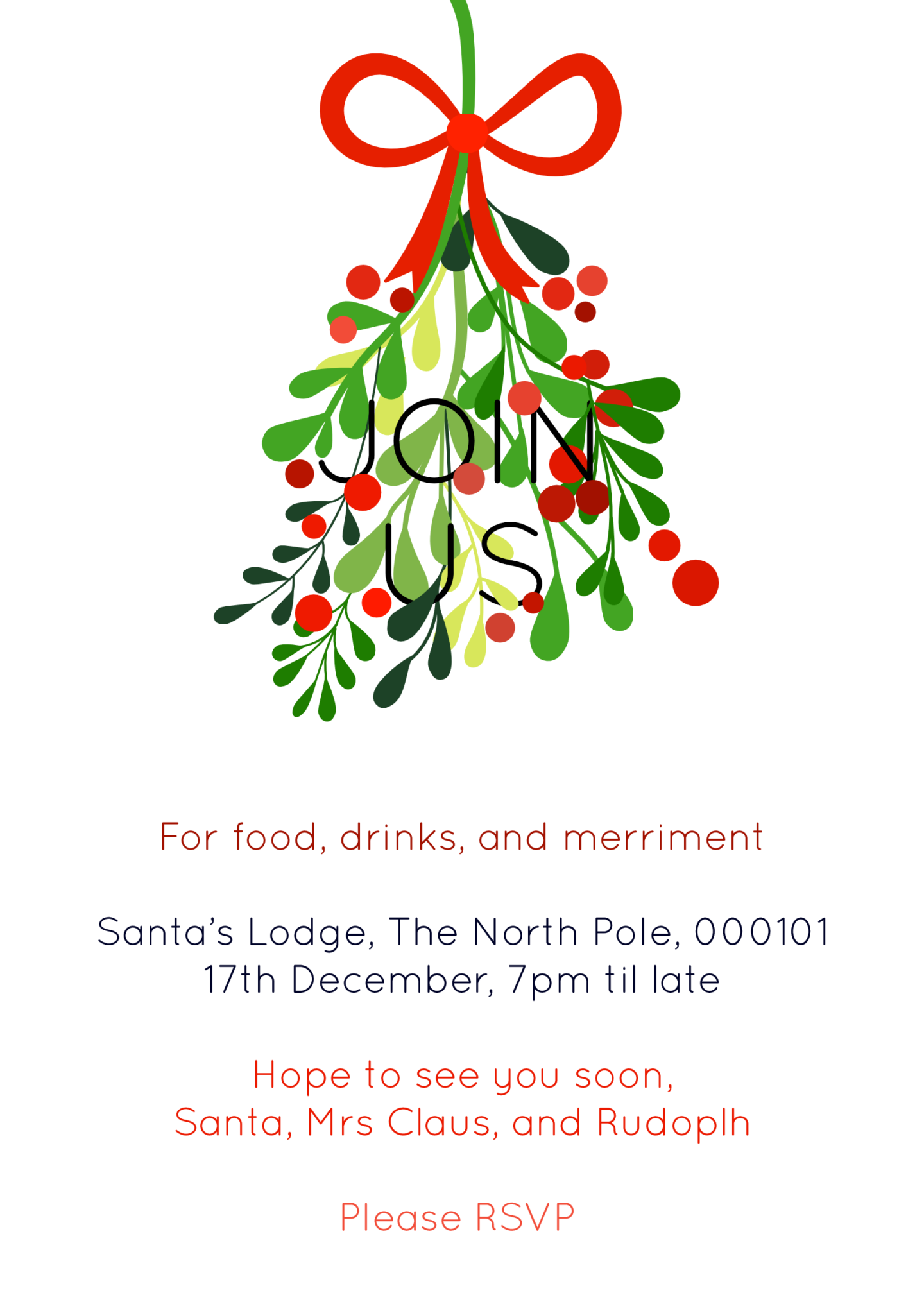FREE Printable Christmas Party Invites Work Over Easy Worksheets Library