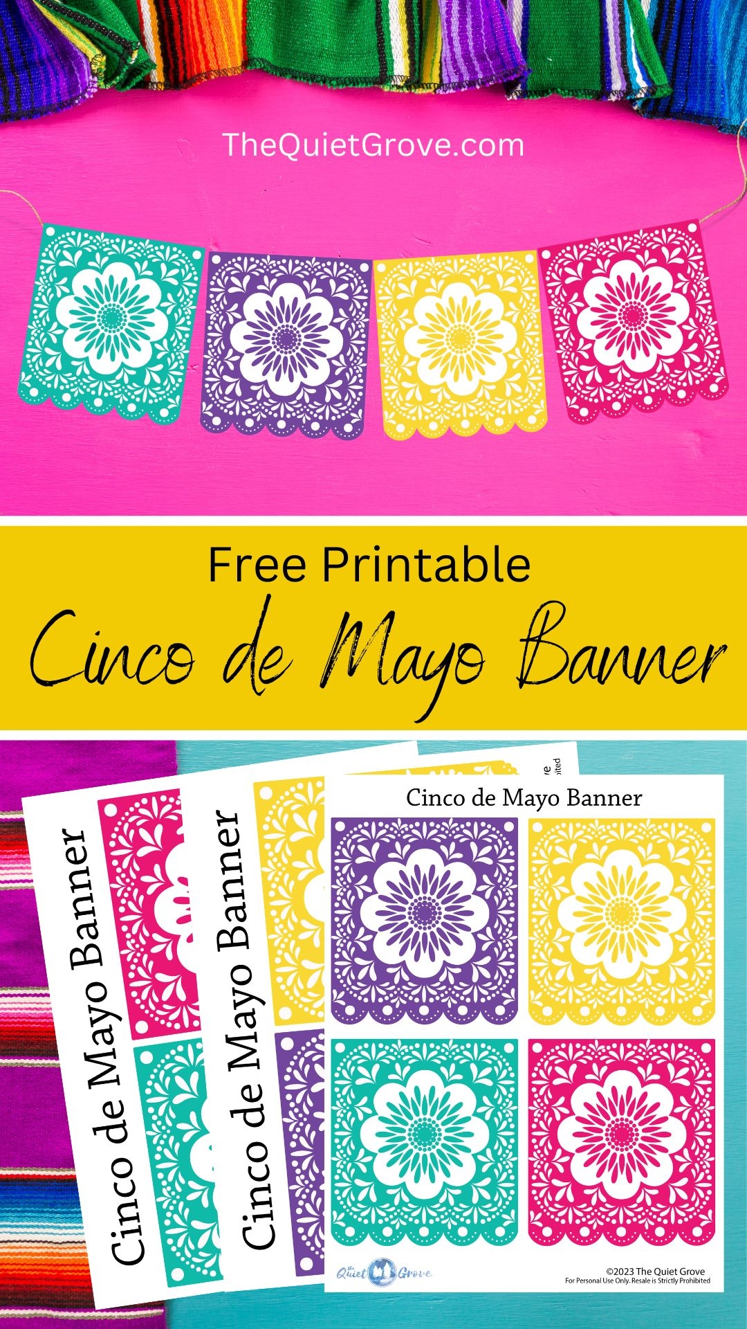 Free Printable Cinco De Mayo Banner The Quiet Grove