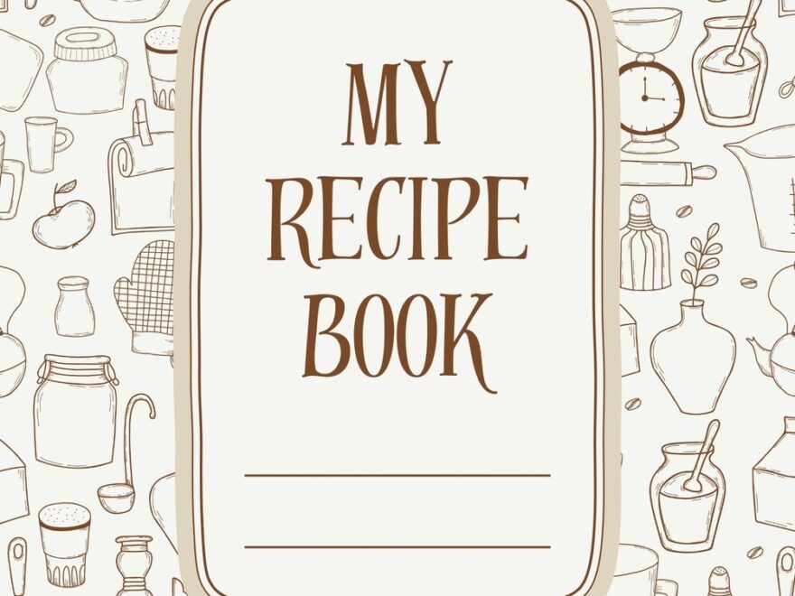 Free Printable Customizable Recipe Book Cover Templates Canva
