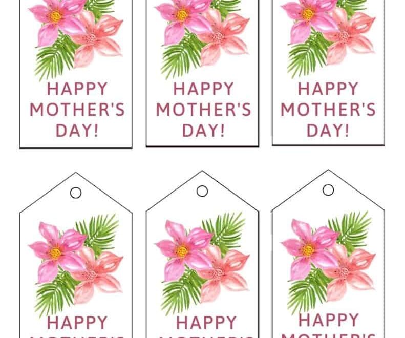 Free Printable Happy Mothers Day Tags To Print Printable Party Favors