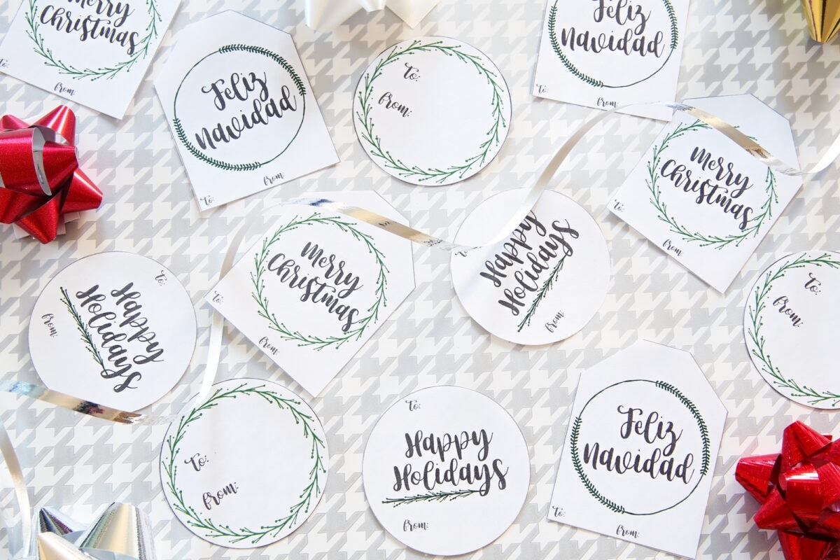 Free Printable Round Christmas Gift Tags