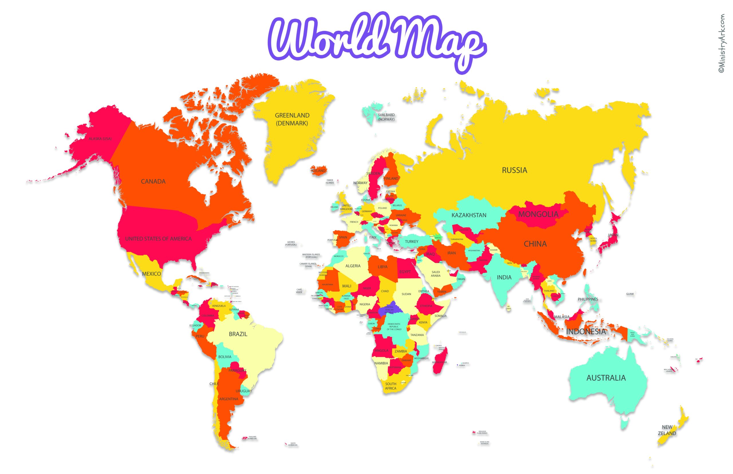 World Maps With Countries Printable