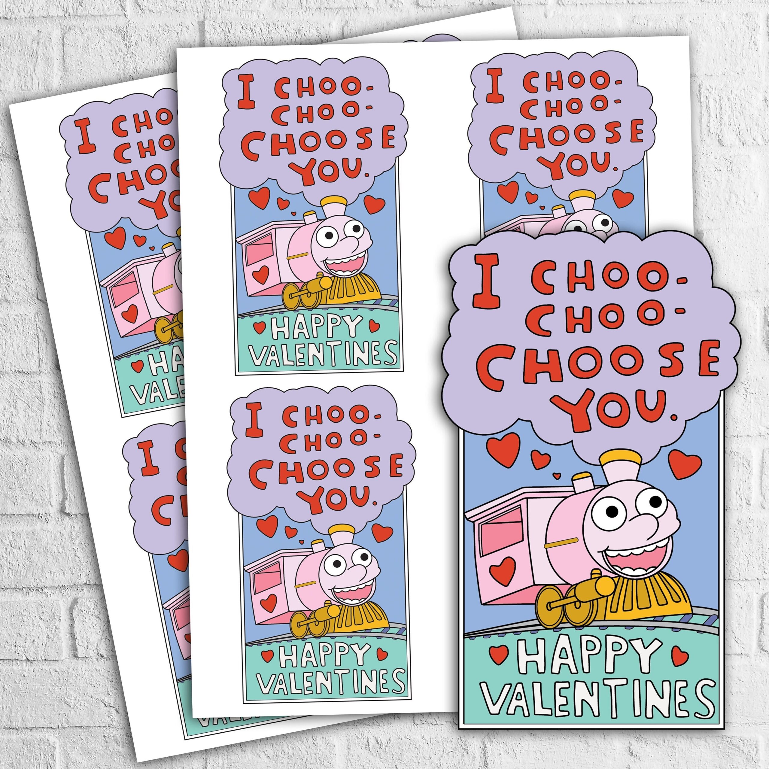 INSTANT DOWNLOAD I Choo choo choose You Valentine Card Gift Tags Etsy UK