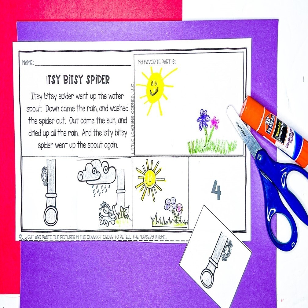 Itsy Bitsy Spider Sequencing