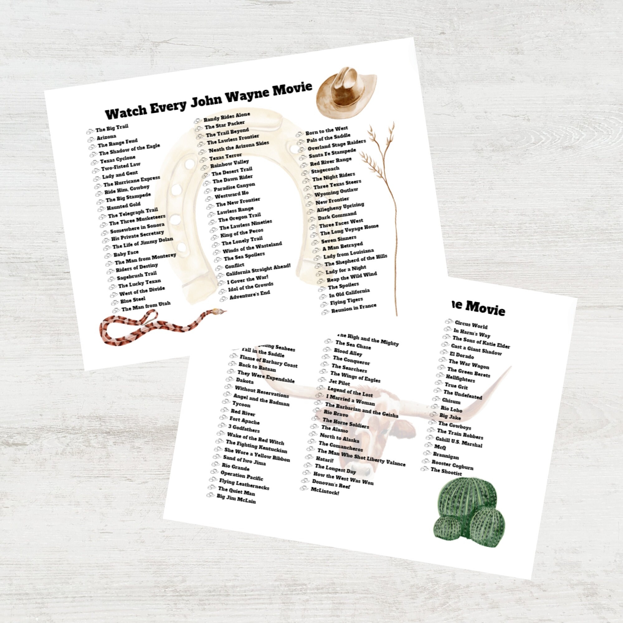 Printable List Of John Wayne Movies
