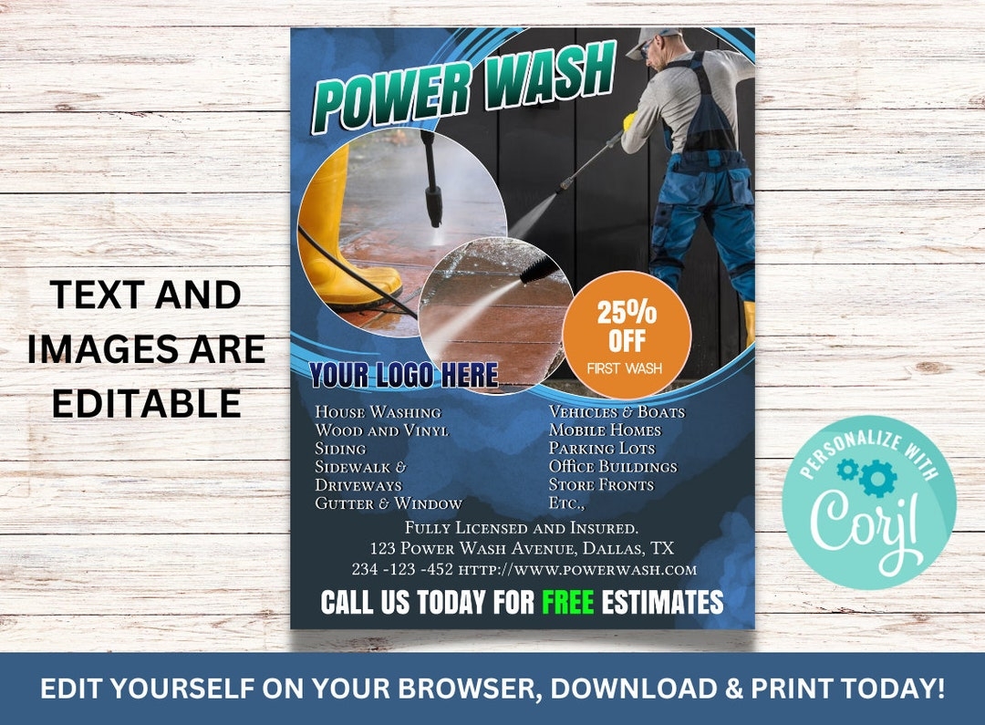 Free Printable Pressure Washing Flyer Template