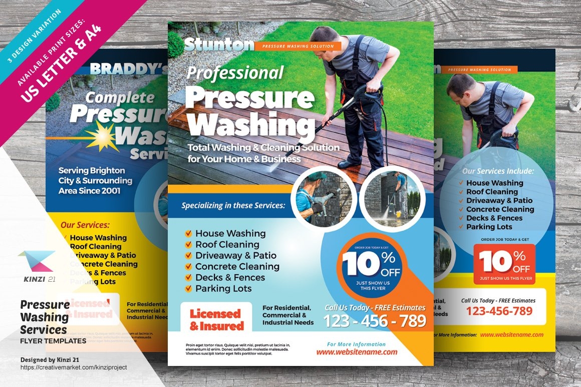 Pressure Washing Services Flyers MasterBundles