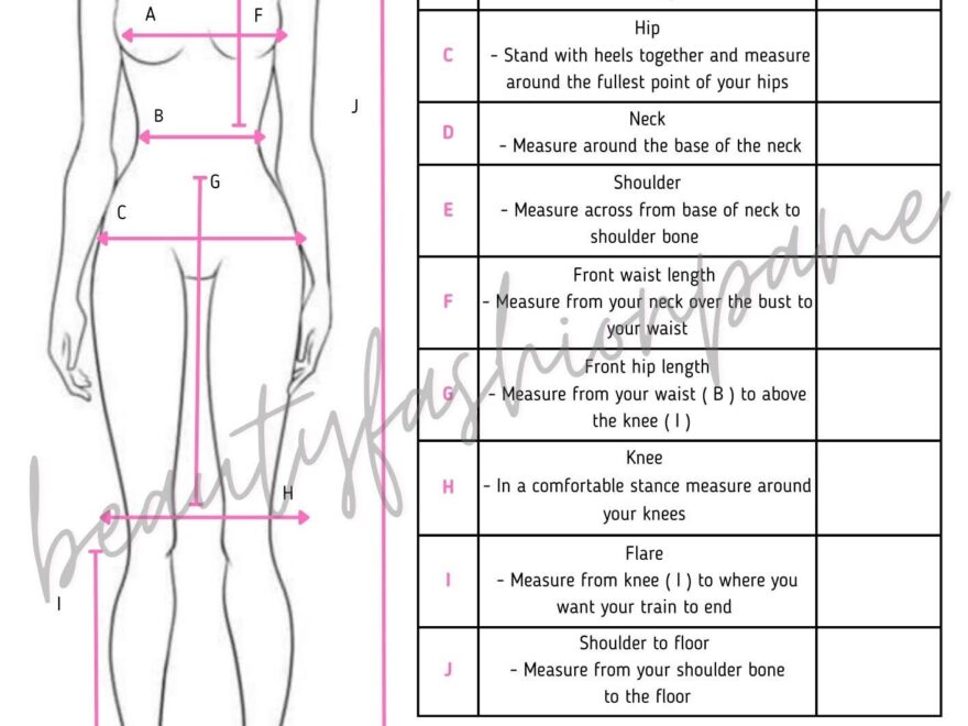 Printable Body Measurement Sewing Guide Etsy UK