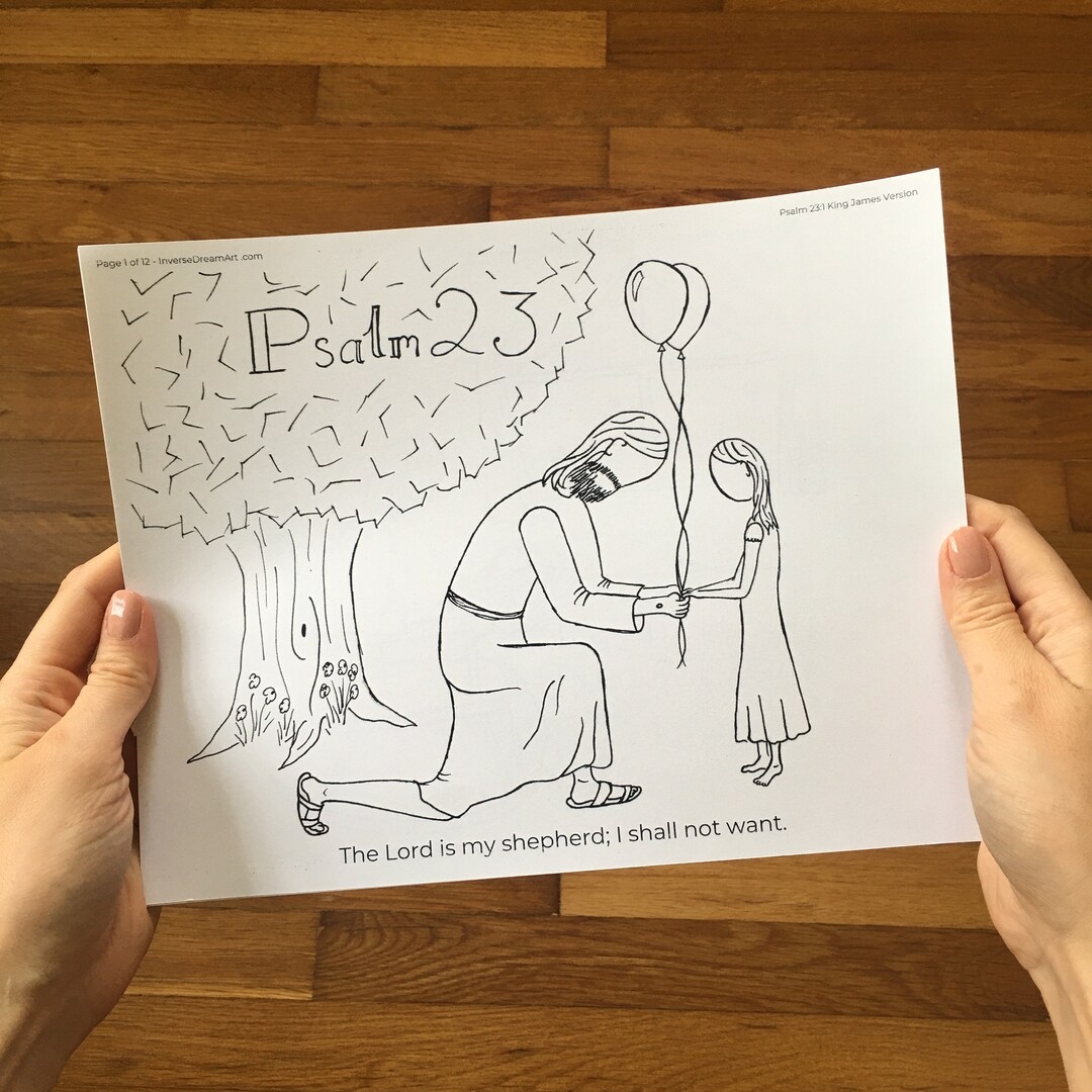 Psalm 23 Coloring Pages 12 Pages Printable Digital Download Etsy