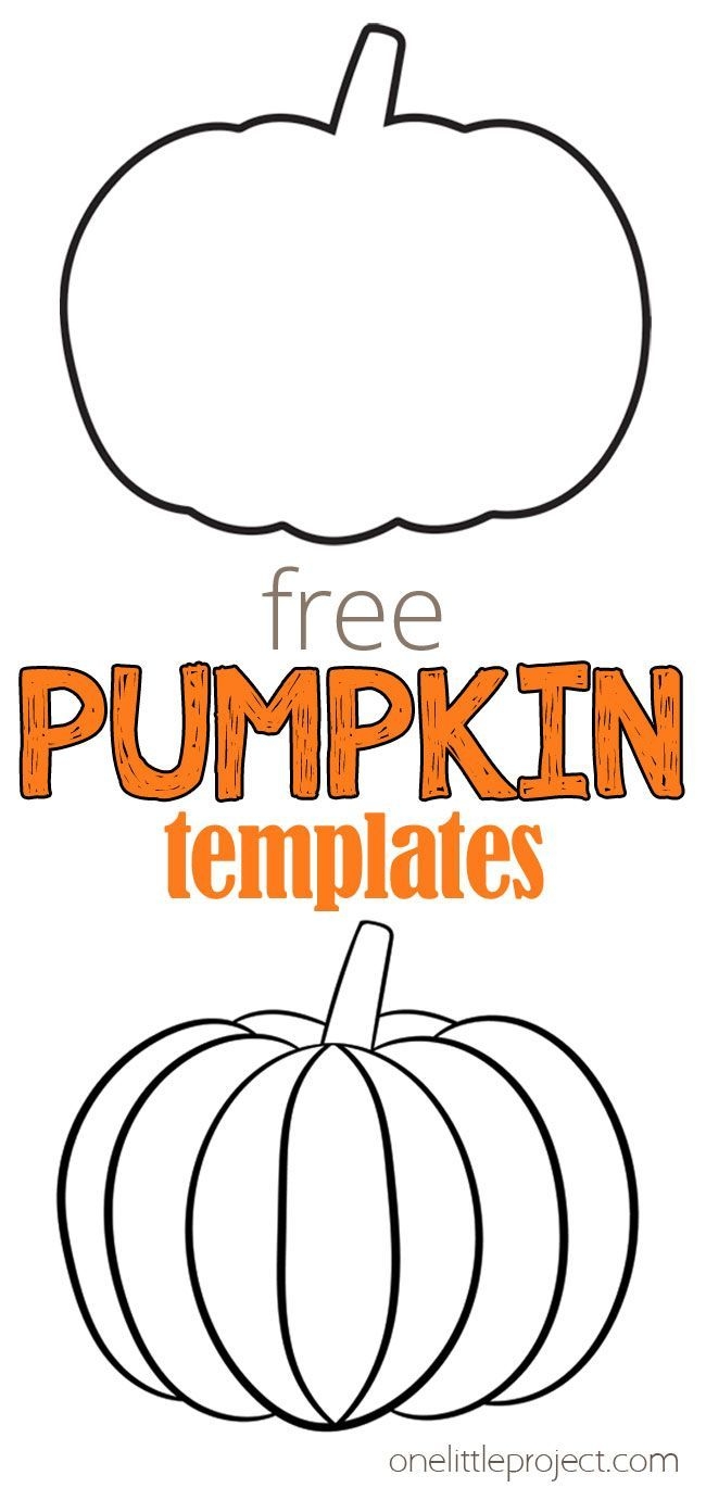 Pumpkin Template Free Printable Pumpkin Outlines One Little Project