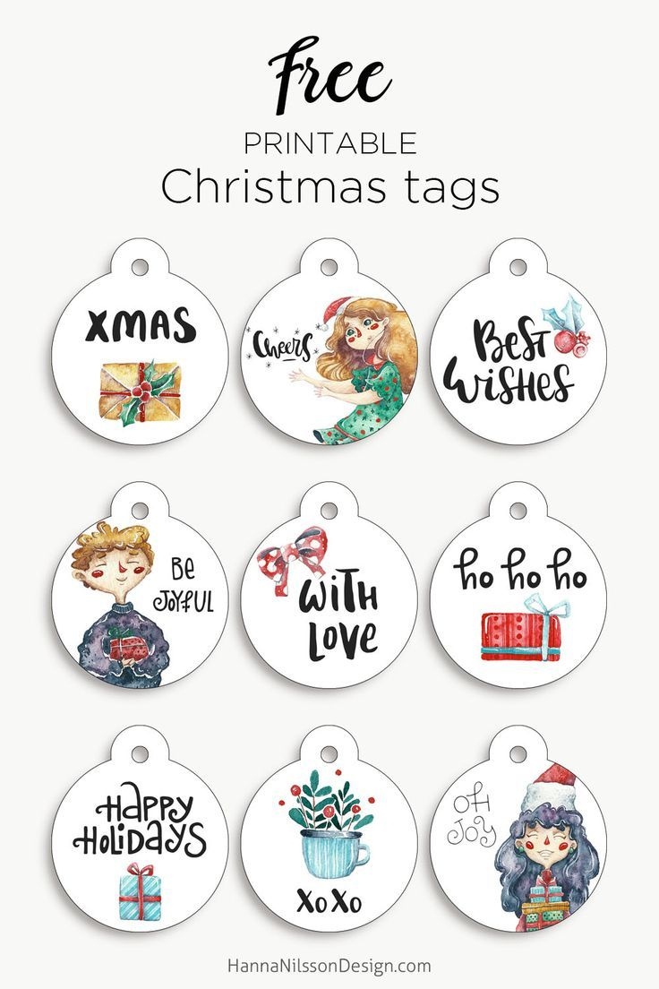 Round Christmas Tags Free Christmas Printable