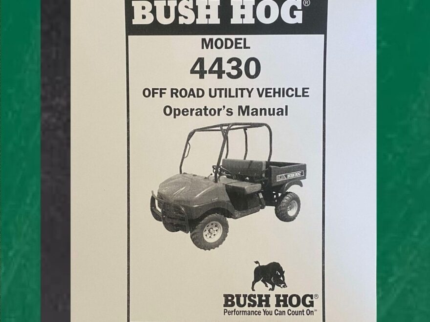 Side By Side Operators Maintenance Manual Fits Bush Hog 4430 Printed Manual EBay