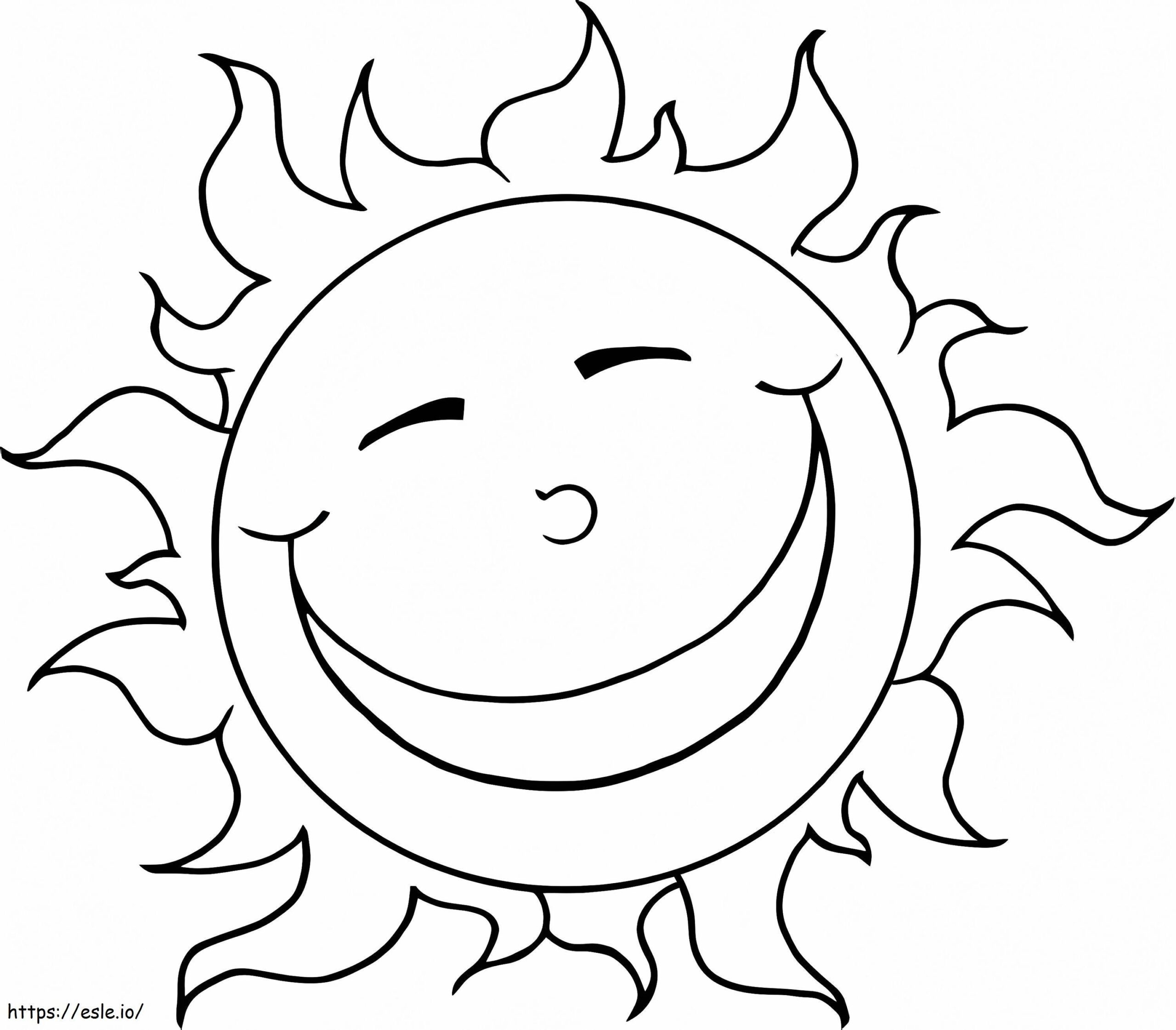 Sun Free Printable Coloring Page