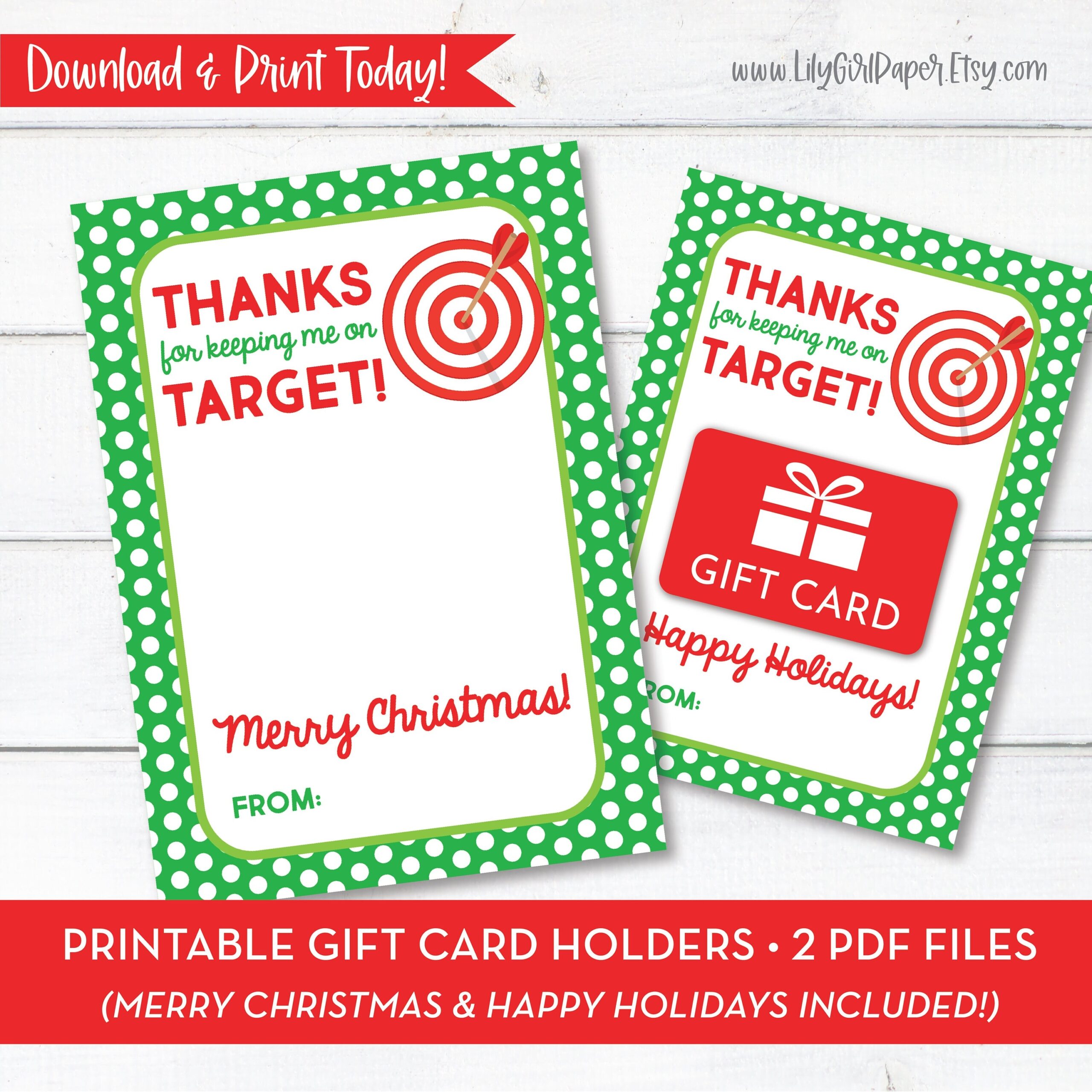 Target Gift Card Holder Christmas Gift Card Holiday Gift INSTANT DOWNLOAD Printable Teacher Gift Coach s Gift Bus Driver Gift 314 Etsy