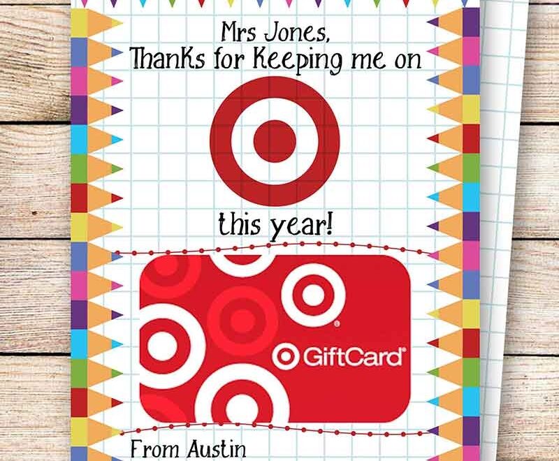 Target Gift Card Holder For Teachers Printable Press Print Party
