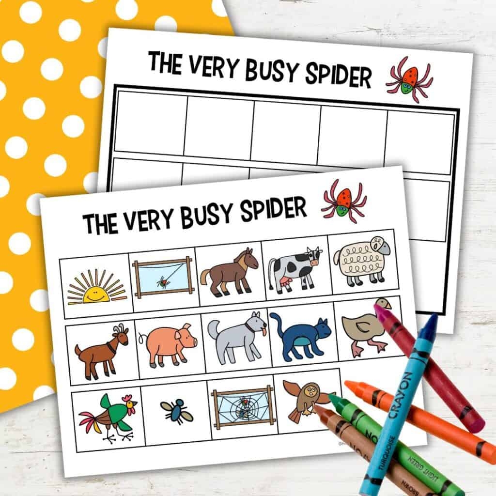 Itsy Bitsy Spider Sequencing Cards Printable