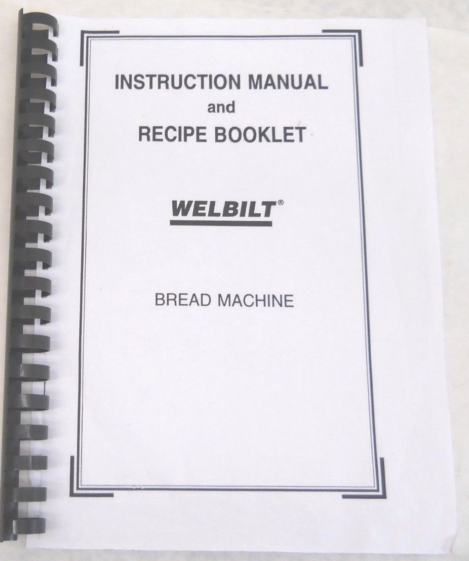 Welbilt Bread Machine Maker Manual ABM300 ABM4600 ABM3600 ABM2900 ABM6900 EBay