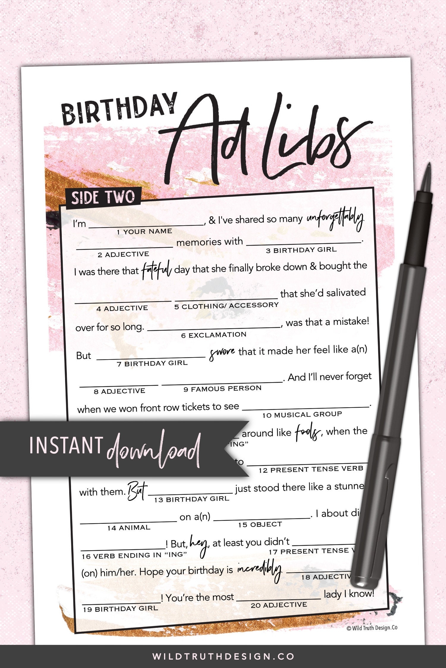Printable Mad Libs For Girls