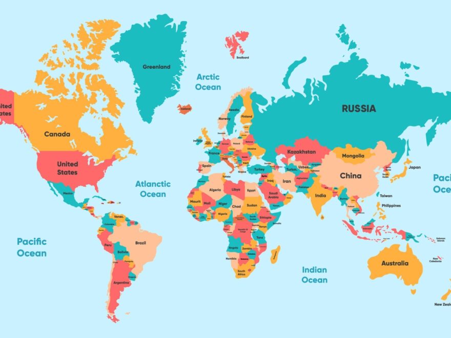World Map Template With Country Name