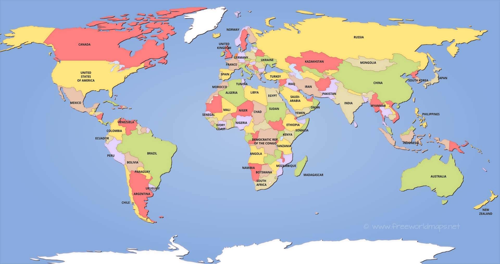 World Map Large Image Printable