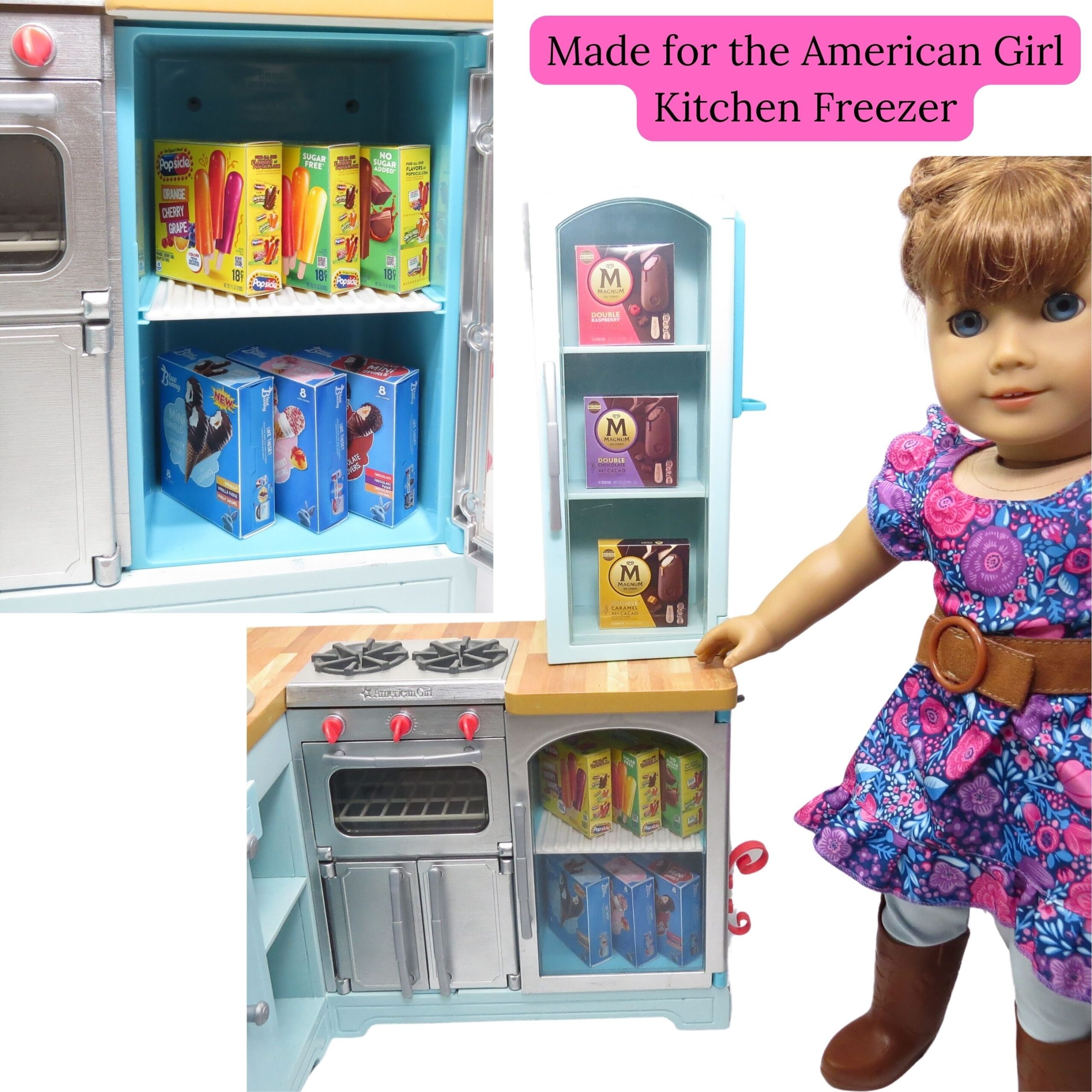 1 3 Miniature Ice Cream Printable Food Boxes Digital Download JPG PDF Mini Doll Snacks Grocery Store Freezer American Girl Size Etsy UK