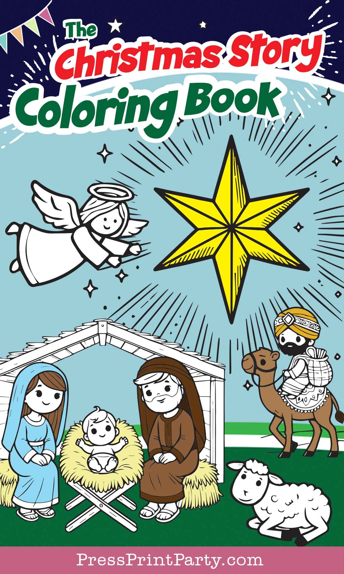 10 Beautiful Christian Christmas Coloring Pages For Kids