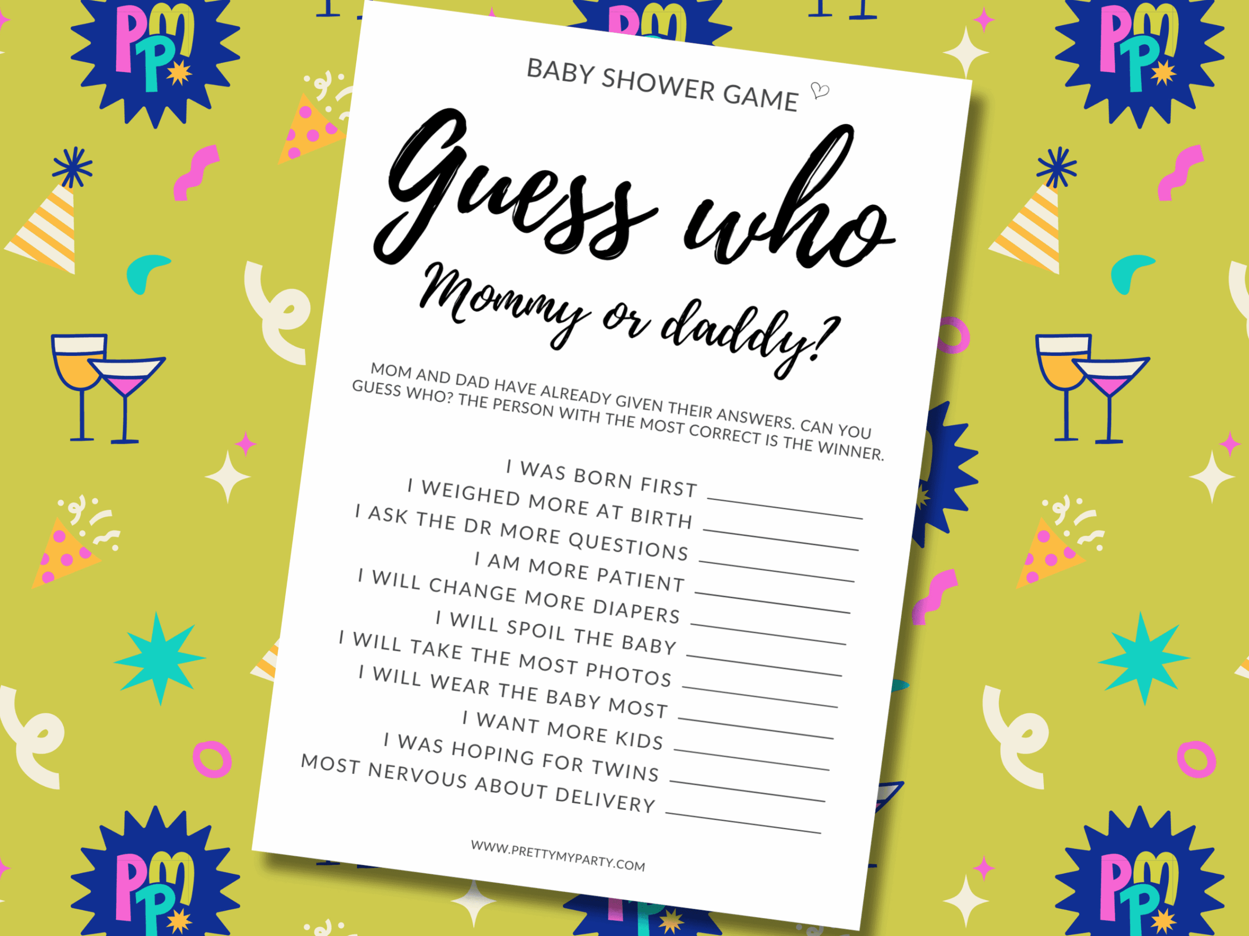 Guess Who Mommy Or Daddy Free Printable