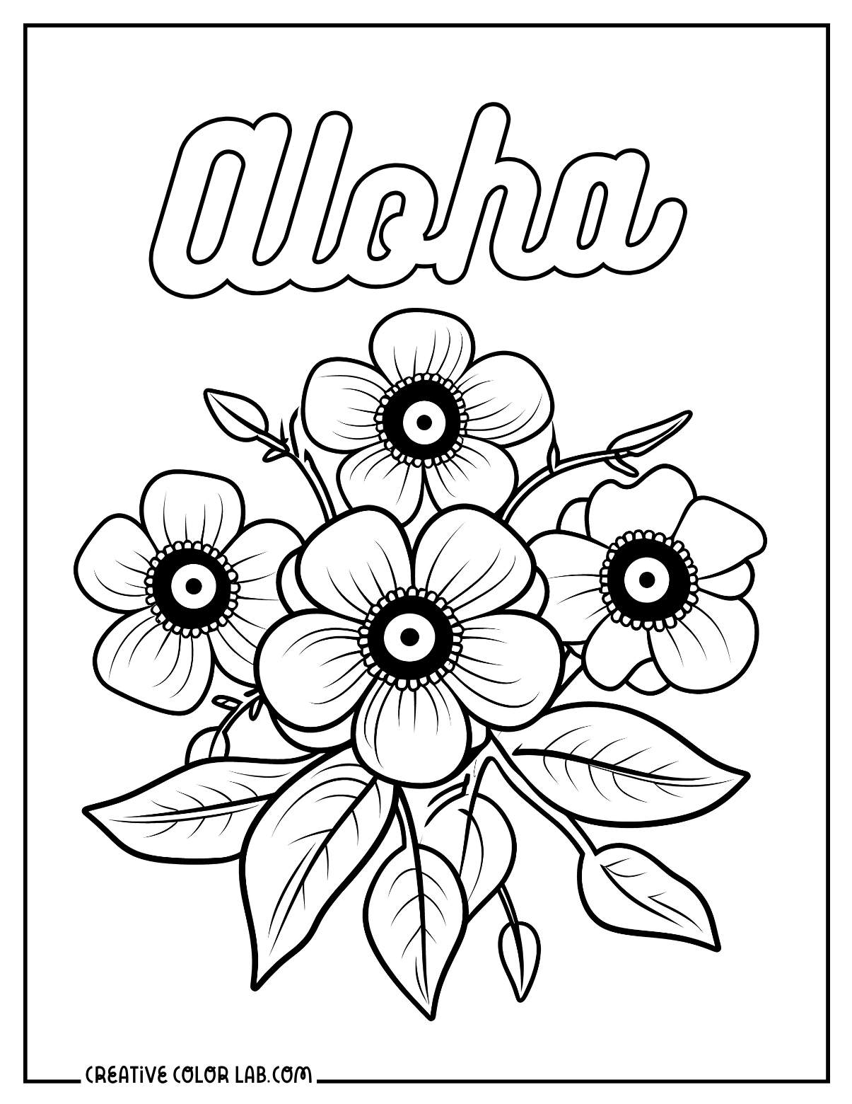 Free Printable Paper Tropical Flower Templates