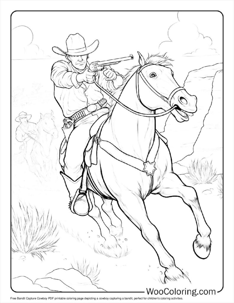 100 Cowboy Coloring Pages Free PDF To Print Woo Coloring