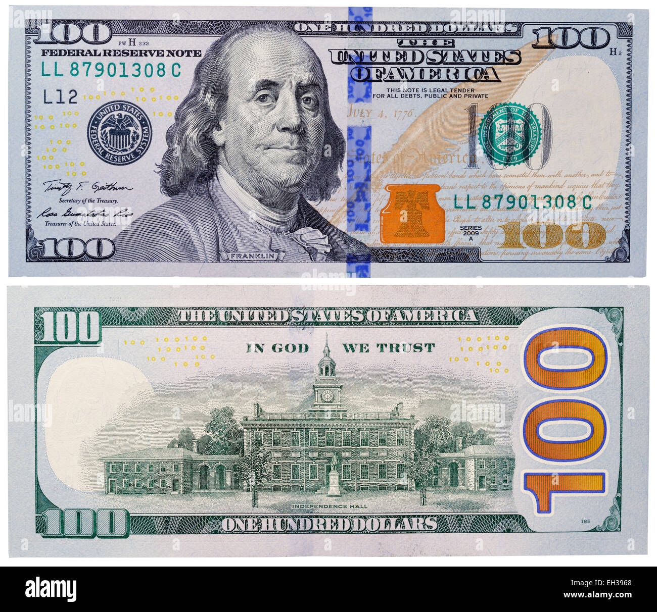 100 Dollar Bill Back Hi res Stock Photography And Images Alamy